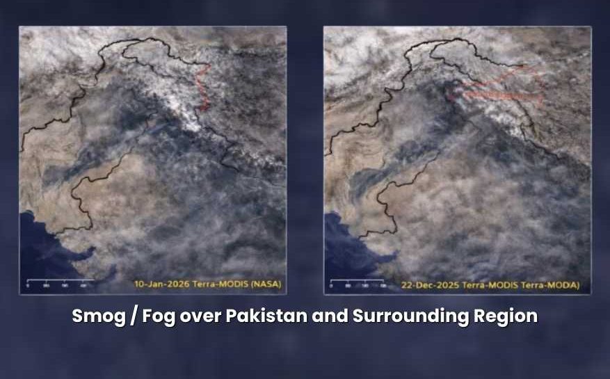 Smog Fog over Pakistan and Surrounding Region